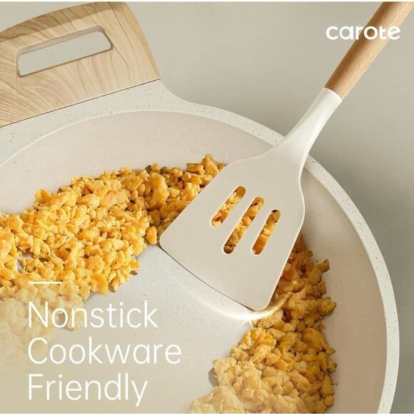 CAROTE Neutral Color Home Series Cooking Utensil Set - 10 Pieces - Picture 4 of 11